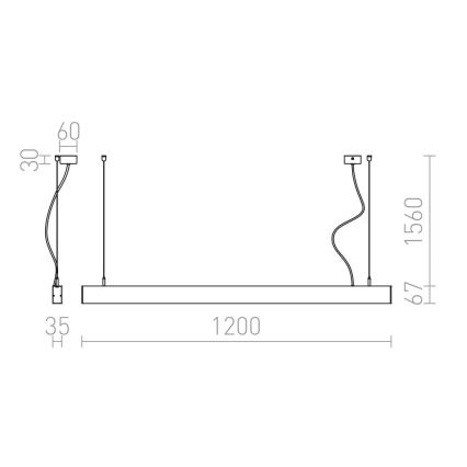 RED - Design Rendl - R12718 - LED Pakabinamas sietynas PESANTE LED/40W/230V