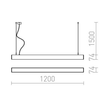 RED - Design Rendl - R12721 - LED Pakabinamas sietynas PESANTE LED/40W/230V juodas