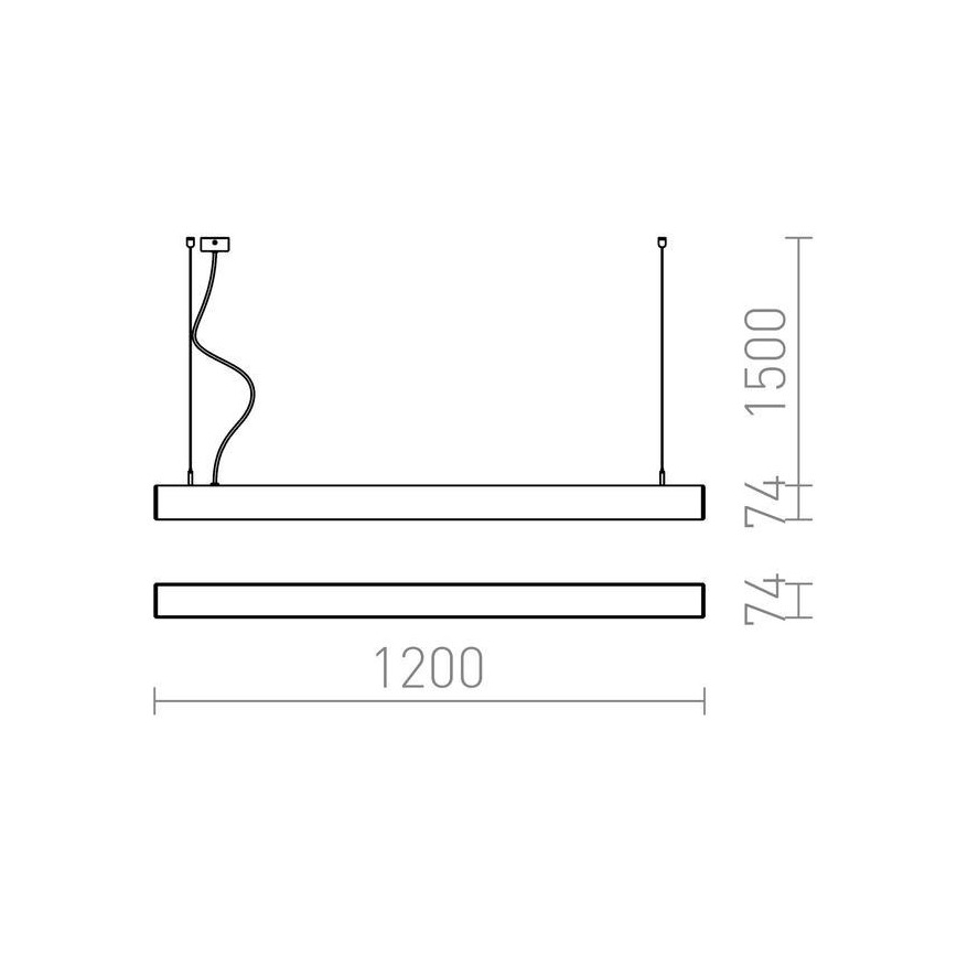 RED - Design Rendl - R12721 - LED Pakabinamas sietynas PESANTE LED/40W/230V juodas