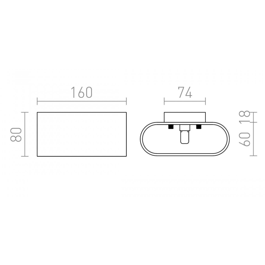 RED - Design Rendl - R12743 - Sieninis šviestuvas  MARIO 1xG9/33W/230V