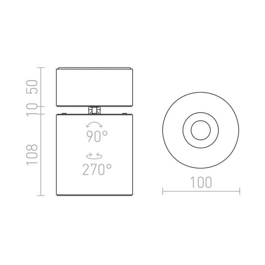 RED - Design Rendl - R12840 - LED Akcentinis šviestuvas CONDU LED/20W/230V juodas