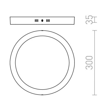 RED - Design Rendl - R12973 - LED Lubinis šviestuvas SOCORRO LED/24W/230V