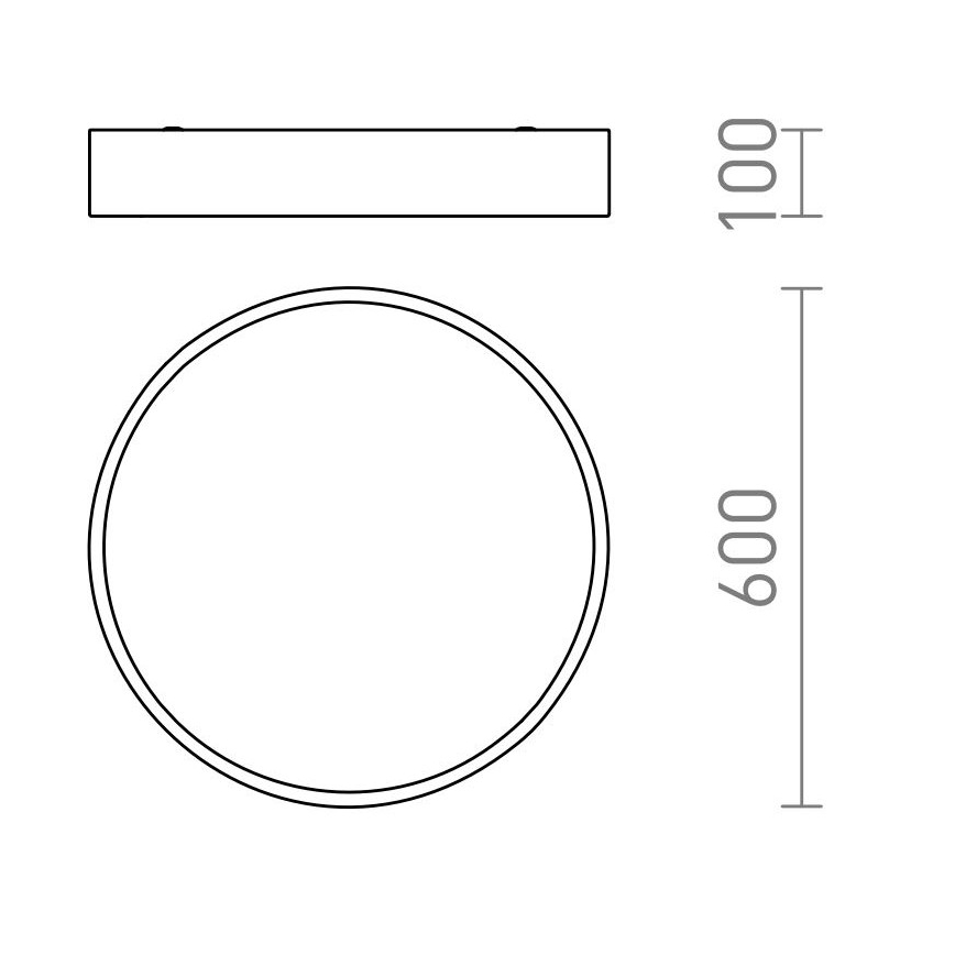 RED - Design Rendl - R13333 - LED Lubinis šviestuvas MEZZO LED/60W/230V juodas