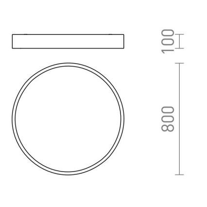 RED - Design Rendl - R13334 - LED Lubinis šviestuvas MEZZO LED/100W/230V baltas