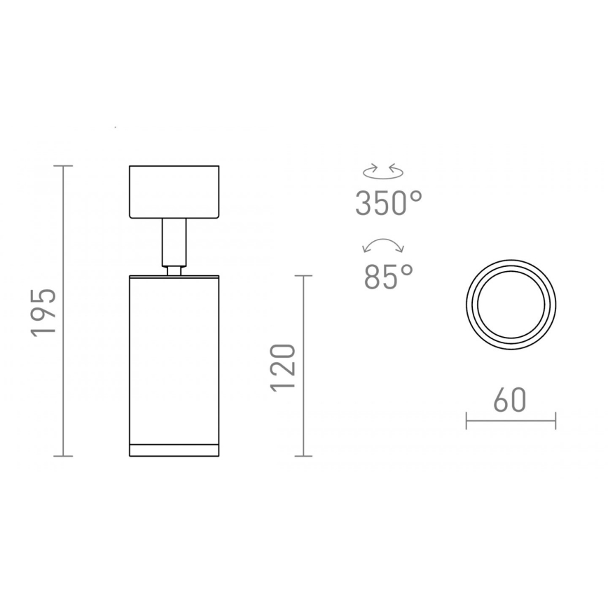 RED - Design Rendl - R13363 - Akcentinis šviestuvas BELENOS 1xGU10/9W/230V
