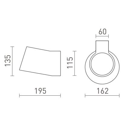 RED - Design Rendl - R13520 - Sieninis šviestuvas BENITA 1xE14/25W/230V