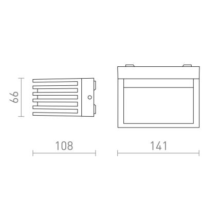 RED -Design Rendl-R13564- LED Sieninis lauko šviestuvas CLAIRE LED/6W/230V IP54