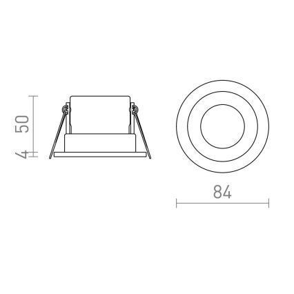 RED -Design Rendl-R13602- LED Įleidžiamas vonios šviestuvas BELLA 11W/230V IP65