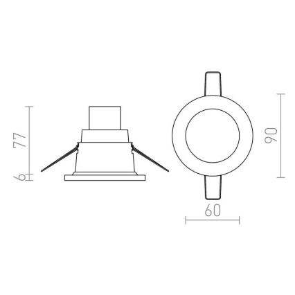 RED - R12659 - Vonios įleidžiamas šviestuvas LEROY 1xGU5,3/35W/12V IP44