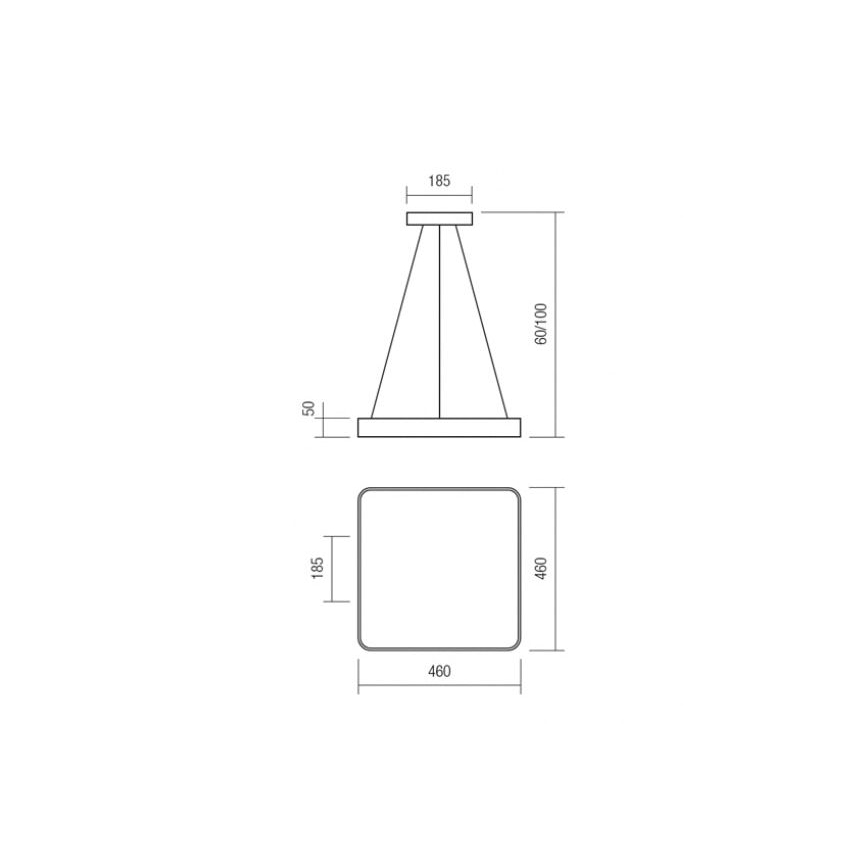 Redo 01-1124 - LED Pakabinamas sietynas SCREEN LED/48W/230V 3000K