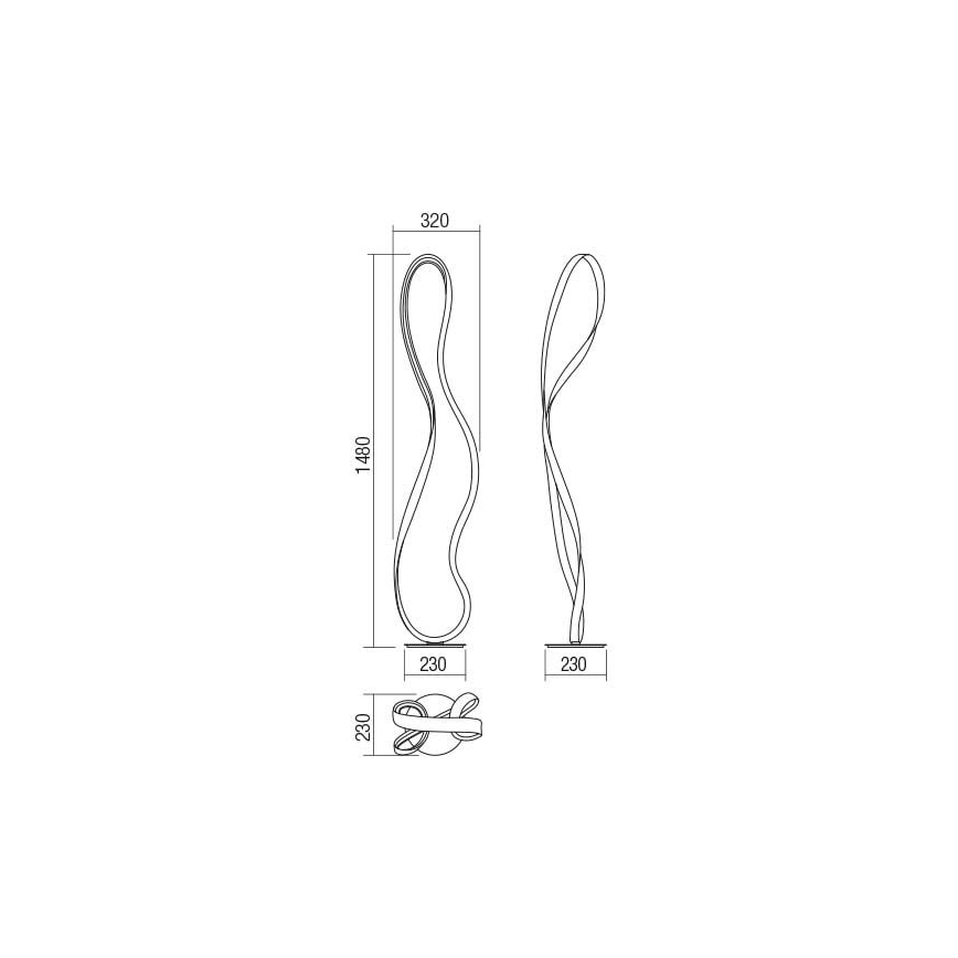 Redo 01-1417 - LED pritemdomas toršeras NUBO 1xLED/35W/230V balta