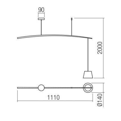 Redo 01-1497 - LED Pakabinamas sietynas LOLLI LED/6W/230V balta