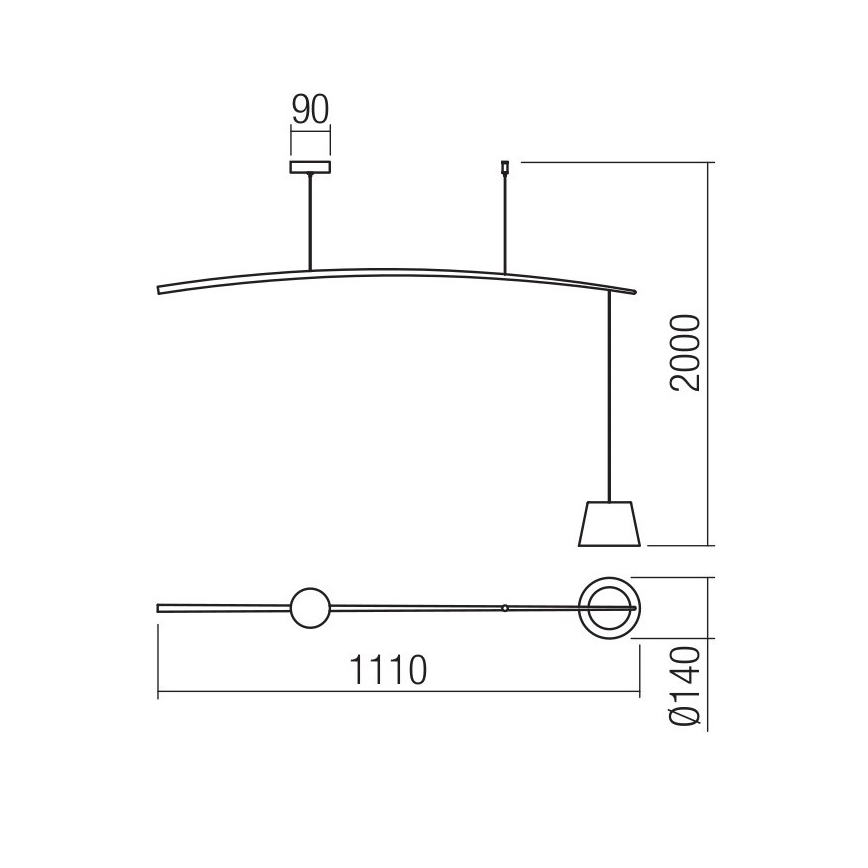 Redo 01-1497 - LED Pakabinamas sietynas LOLLI LED/6W/230V balta