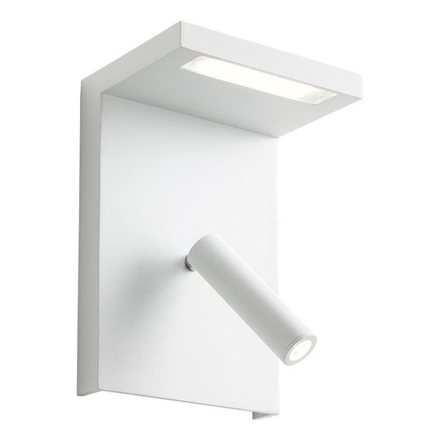 Redo 01-1499 - LED sieninis akcentinis šviestuvas AGOS LED/6W/230V + LED/3,2W USB balta