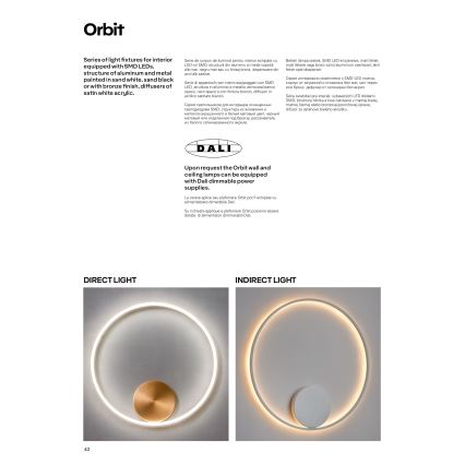 Redo 01-1699 - LED Sieninis šviestuvas ORBIT LED/28W/230V