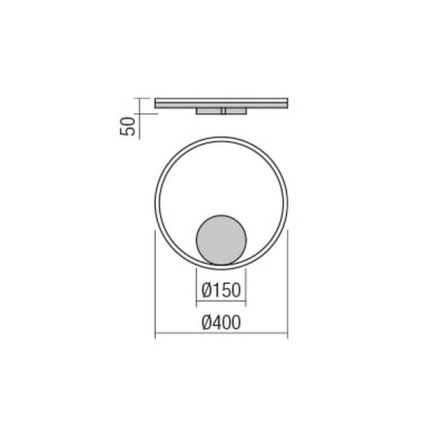 Redo 01-1699 - LED Sieninis šviestuvas ORBIT LED/28W/230V