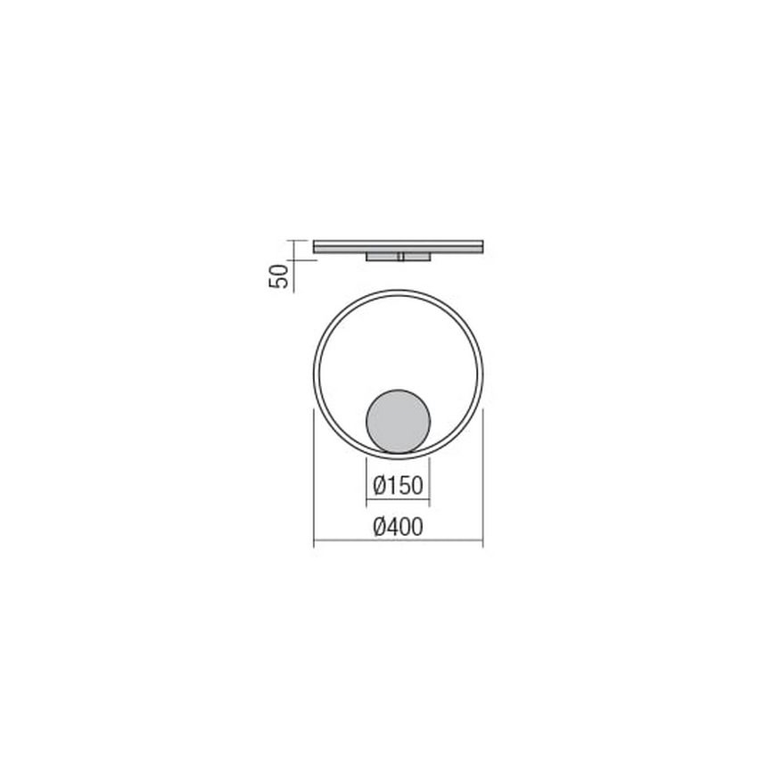 Redo 01-1699 - LED Sieninis šviestuvas ORBIT LED/28W/230V