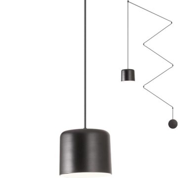 Redo 01-1822 - Pakabinamas sietynas DODO 1xE27/15W/230V voras juoda