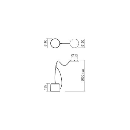 Redo 01-1823 - Pakabinamas sietynas DODO 1xE27/15W/230V voras balta
