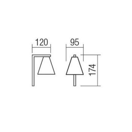 Redo 01-2216 - Sieninis šviestuvas ZUMA 1xGU10/15W/230V juodas/aukso