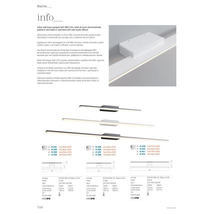Redo 01-2511 - LED vonios veidrodžio apšvietimas BARRIO LED/34,32W/230V 120 cm CRI 90 IP44 balta