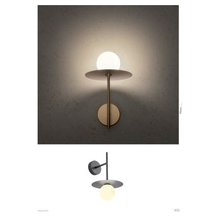 Redo 01-2725 - Sieninis šviestuvas PLATO 1xG9/10W/230V auksas