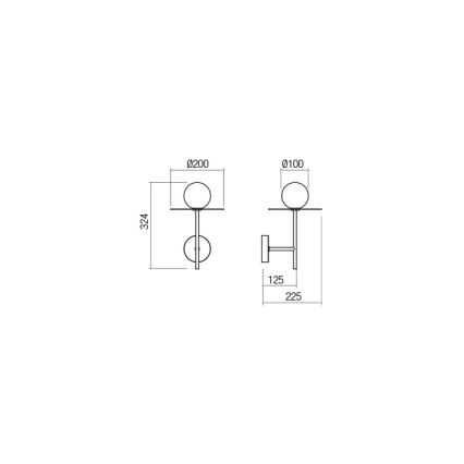 Redo 01-2725 - Sieninis šviestuvas PLATO 1xG9/10W/230V auksas