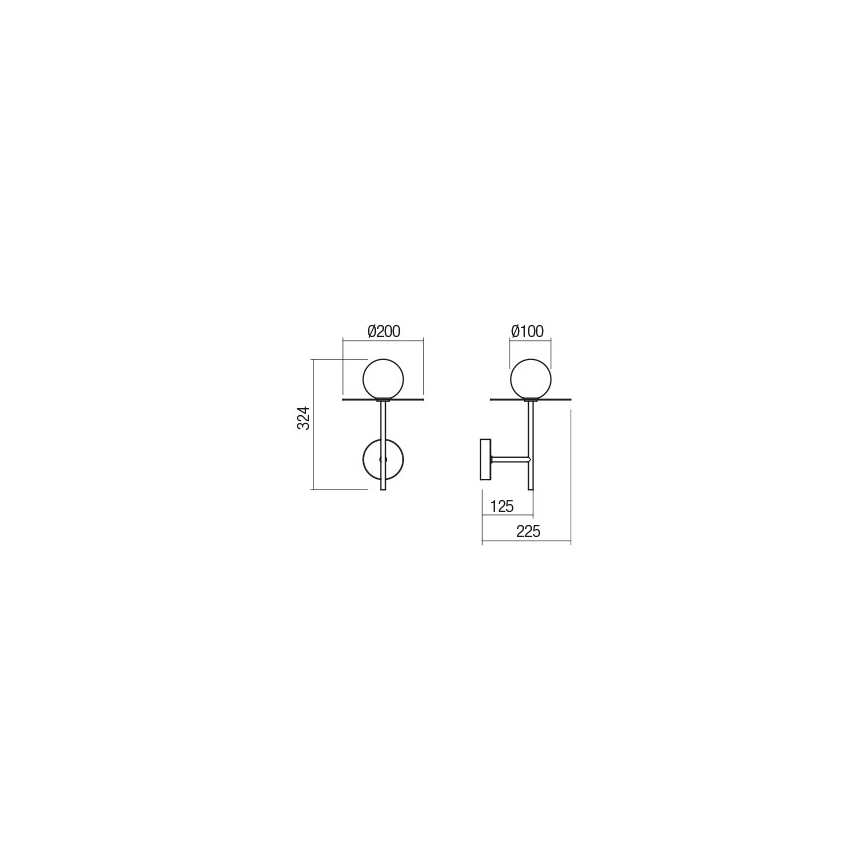 Redo 01-2725 - Sieninis šviestuvas PLATO 1xG9/10W/230V auksas