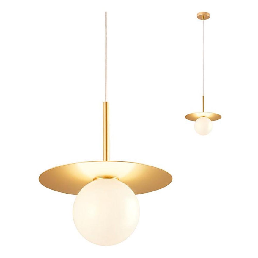 Redo 01-2727 - Pakabinamas sietynas PLATO 1xG9/10W/230V diametras 20 cm auksas