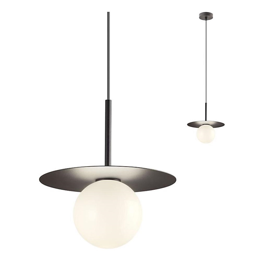 Redo 01-2728 - Pakabinamas sietynas PLATO 1xG9/10W/230V diametras 20 cm juoda