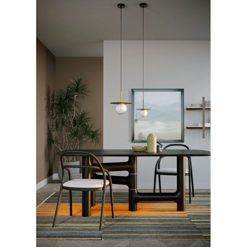 Redo 01-2728 - Pakabinamas sietynas PLATO 1xG9/10W/230V diametras 20 cm juoda