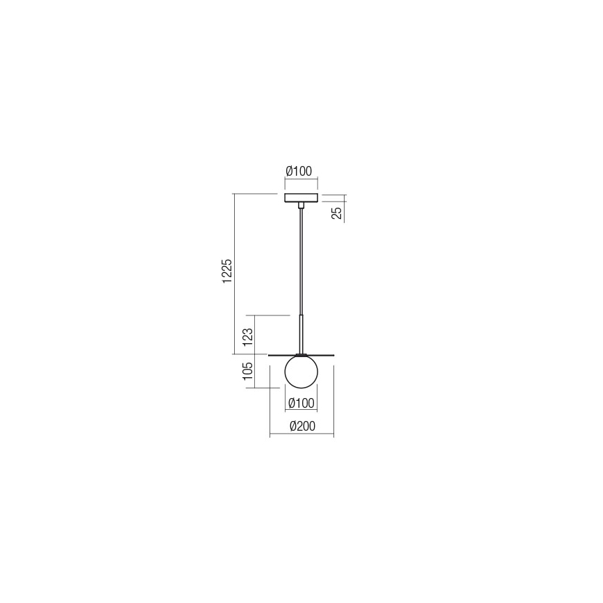 Redo 01-2728 - Pakabinamas sietynas PLATO 1xG9/10W/230V diametras 20 cm juoda