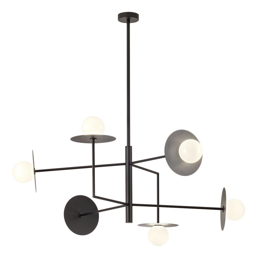 Redo 01-2734 - Sietynas ant stulpo PLATO 6xG9/10W/230V juoda