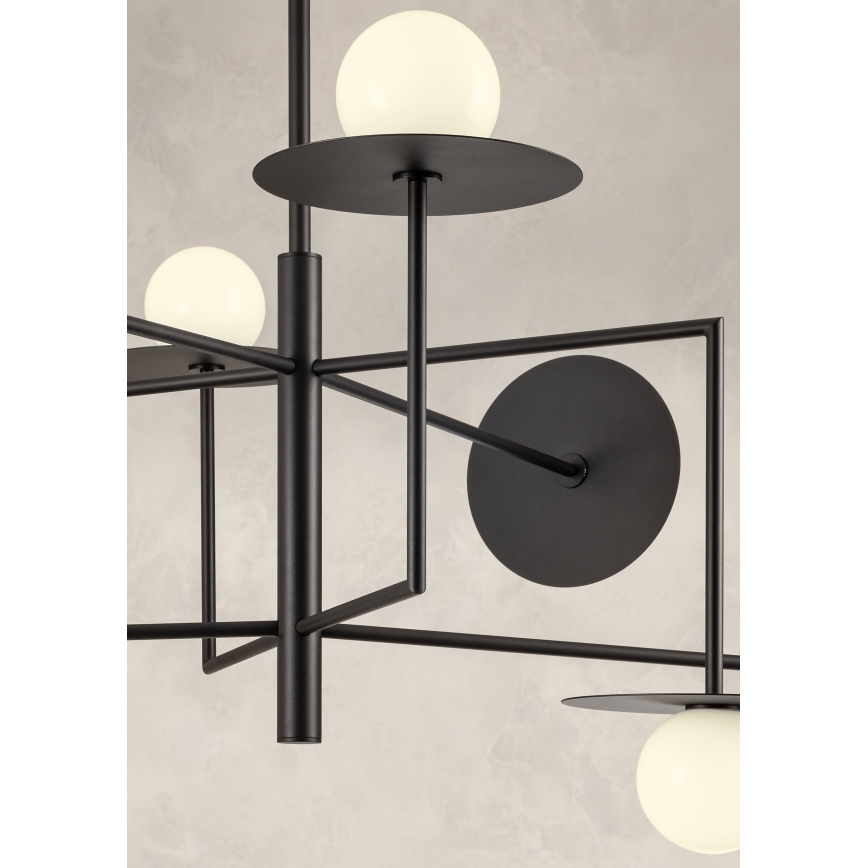 Redo 01-2734 - Sietynas ant stulpo PLATO 6xG9/10W/230V juoda