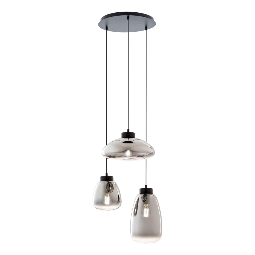 Redo 01-3197 - Pakabinamas sietynas LUKE 3xE27/42W/230V diametras 46 cm juoda