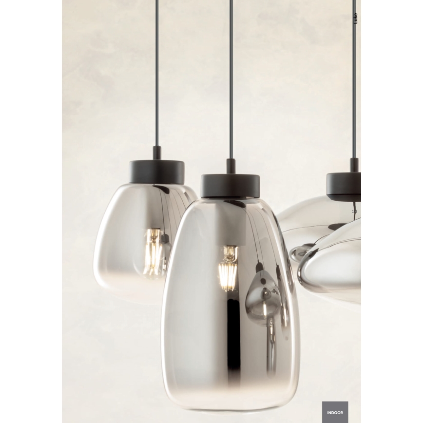 Redo 01-3197 - Pakabinamas sietynas LUKE 3xE27/42W/230V diametras 46 cm juoda