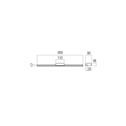 Redo 01-3268 - LED vonios veidrodžio apšvietimas ASTON LED/12W/230V 60 cm CRI 90 IP44 balta