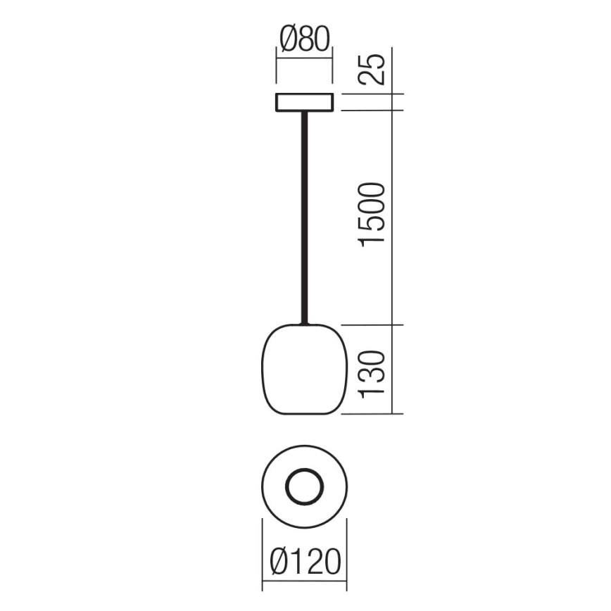 Redo 01-3478 - Pakabinamas sietynas BOOM 1xGU10/10W/230V diametras 12 cm žalia