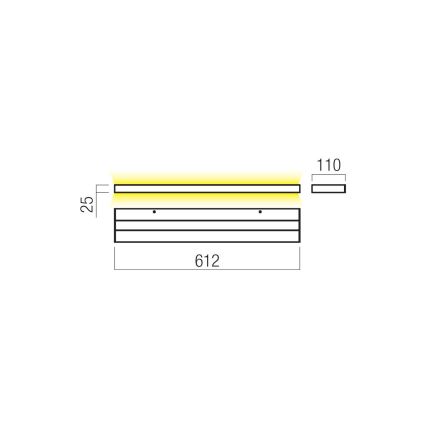 Redo 01-3554 - LED sieninis šviestuvas SEED LED/30W/230V balta