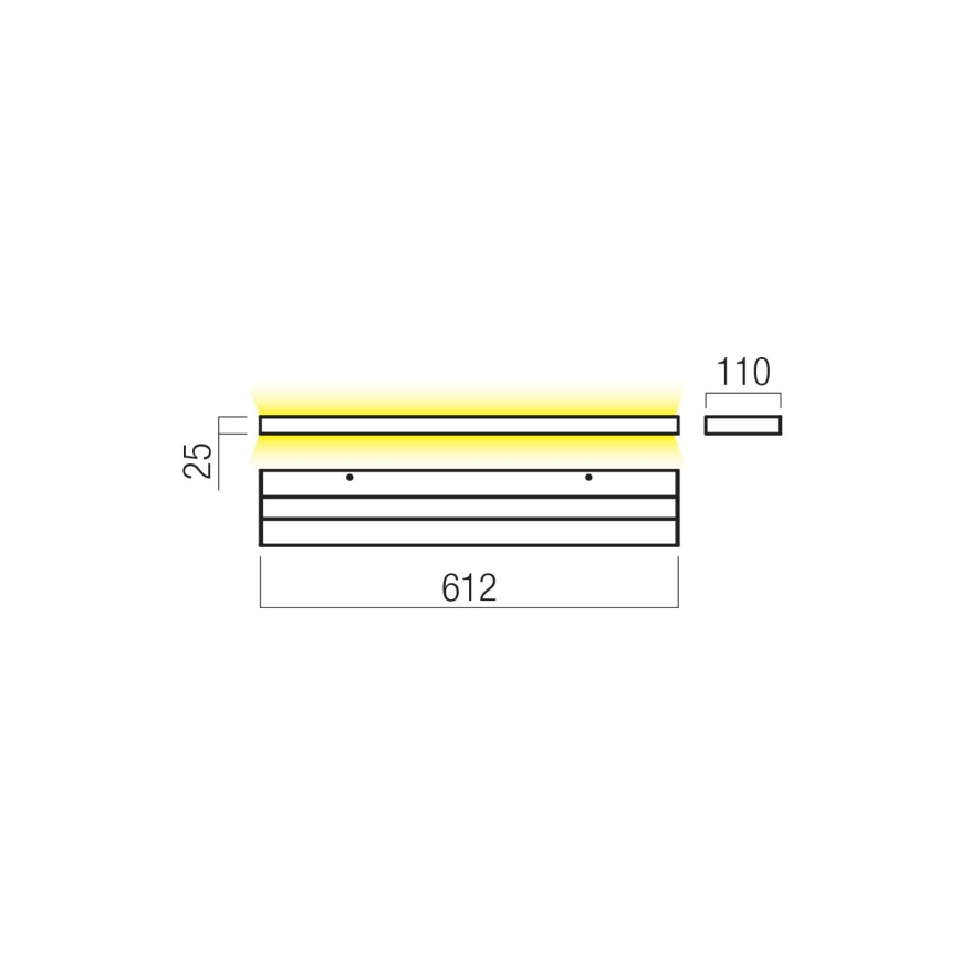 Redo 01-3554 - LED sieninis šviestuvas SEED LED/30W/230V balta