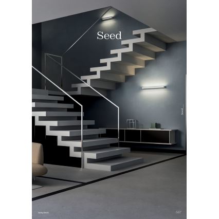 Redo 01-3555 - LED sieninis šviestuvas SEED LED/30W/230V juoda