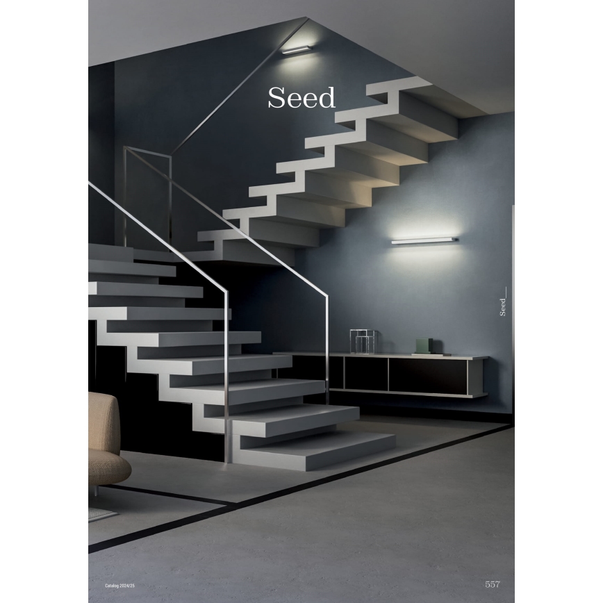Redo 01-3555 - LED sieninis šviestuvas SEED LED/30W/230V juoda