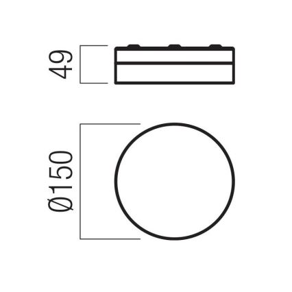 Redo 01-3729 - LED lubinis vonios šviestuvas FRISBI LED/8W/230V diametras 15 cm CRI 90 IP44 balta