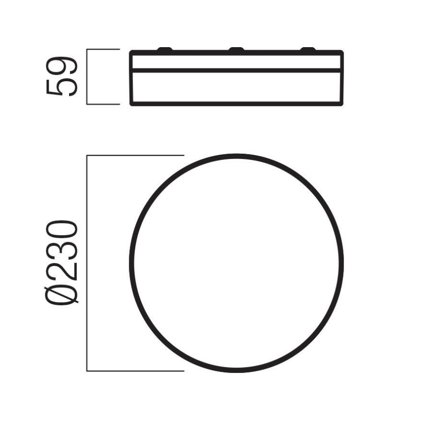 Redo 01-3731 - LED lubinis vonios šviestuvas FRISBI LED/12W/230V diametras 23 cm CRI 90 3000/4000K IP44 balta