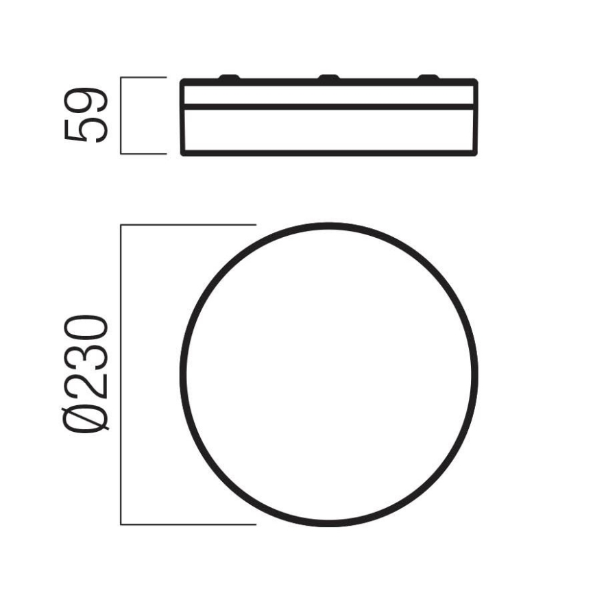 Redo 01-3735 - LED vonios lubų šviestuvas FRISBI LED/12W/230V skersmuo 23 cm CRI 90 3000/4000K IP44 juodas