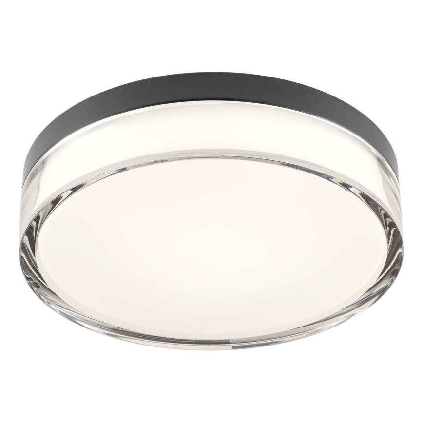 Redo 01-3735 - LED lubinis vonios šviestuvas FRISBI LED/12W/230V diametras 23 cm CRI 90 3000/4000K IP44 juoda