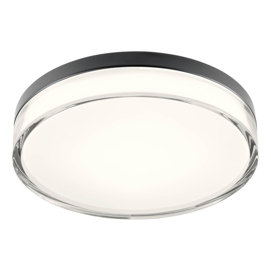 Redo 01-3736 - LED lubinis vonios šviestuvas FRISBI LED/18W/230V diametras 28 cm CRI 90 3000/4000K IP44 juoda