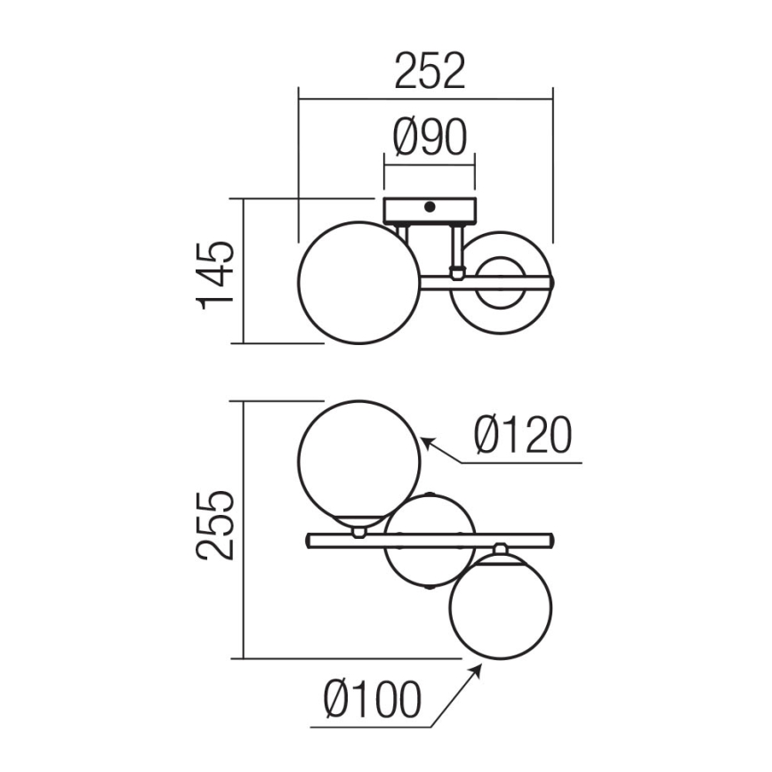 Redo 01-3987 - Tvirtinamas sietynas ASTRA 2xG9/8W/230V juoda