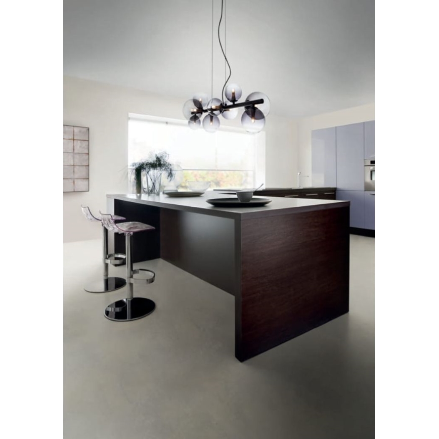 Redo 01-3989 - Pakabinamas sietynas ASTRA 9xG9/8W/230V juoda