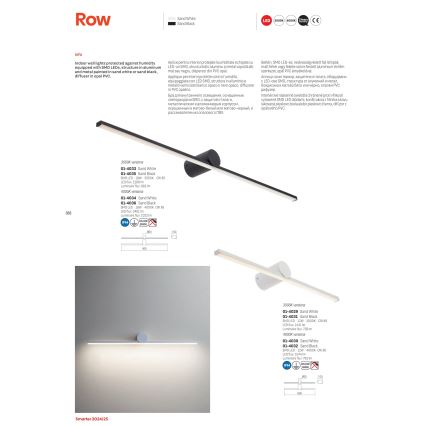 Redo 01-4034 - LED vonios veidrodžio apšvietimas ROW LED/18W/230V 90 cm IP44 balta